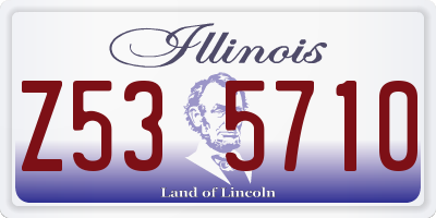 IL license plate Z535710