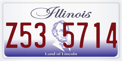 IL license plate Z535714