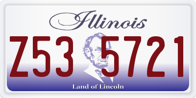 IL license plate Z535721