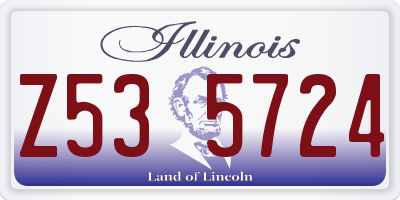 IL license plate Z535724