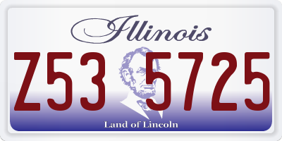 IL license plate Z535725