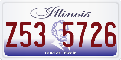 IL license plate Z535726