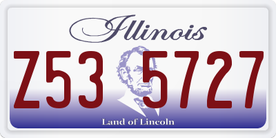 IL license plate Z535727