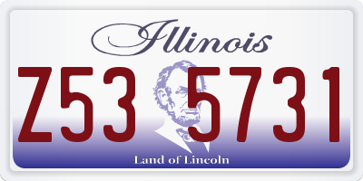 IL license plate Z535731