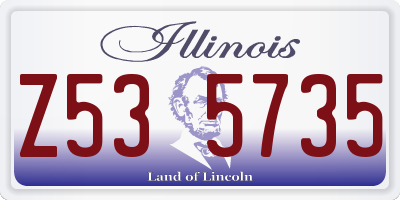 IL license plate Z535735