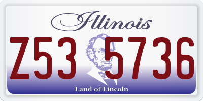 IL license plate Z535736