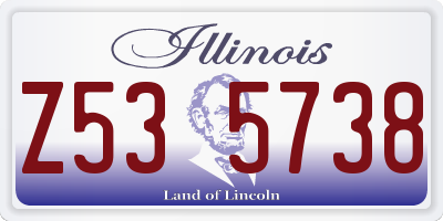 IL license plate Z535738
