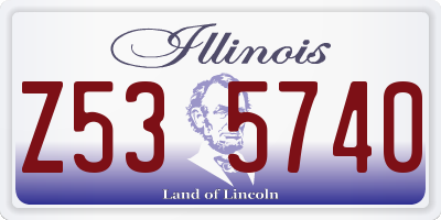 IL license plate Z535740