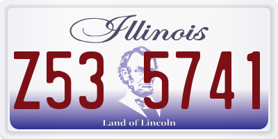IL license plate Z535741