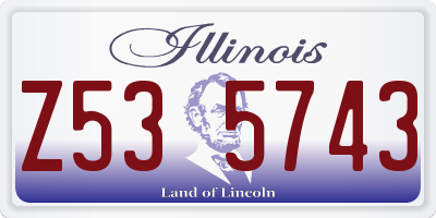 IL license plate Z535743