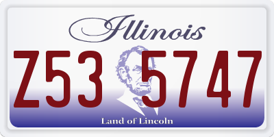 IL license plate Z535747