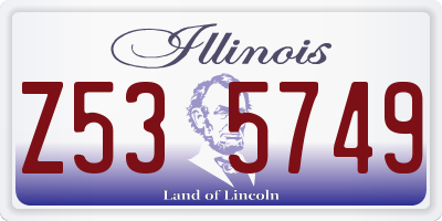 IL license plate Z535749
