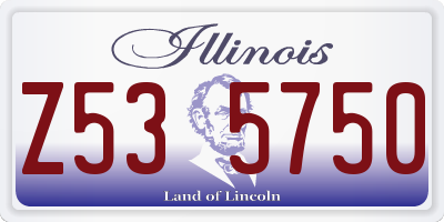 IL license plate Z535750