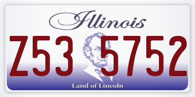 IL license plate Z535752