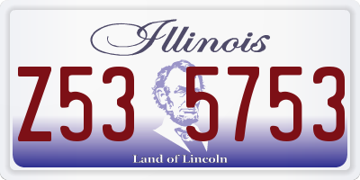 IL license plate Z535753