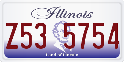 IL license plate Z535754
