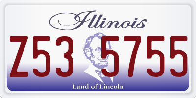IL license plate Z535755