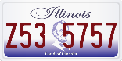 IL license plate Z535757