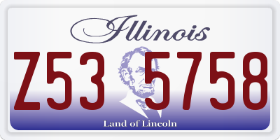IL license plate Z535758