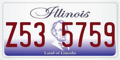 IL license plate Z535759