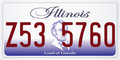 IL license plate Z535760