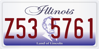 IL license plate Z535761