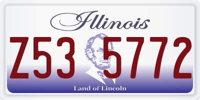 IL license plate Z535772