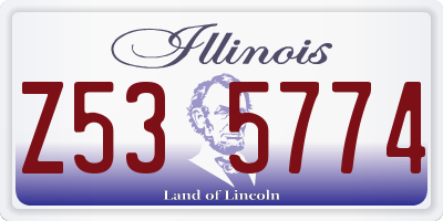 IL license plate Z535774