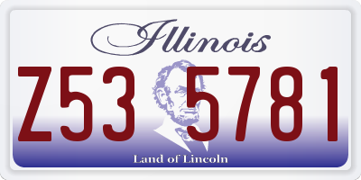 IL license plate Z535781