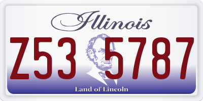 IL license plate Z535787