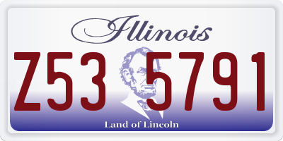 IL license plate Z535791