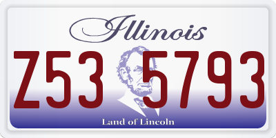IL license plate Z535793