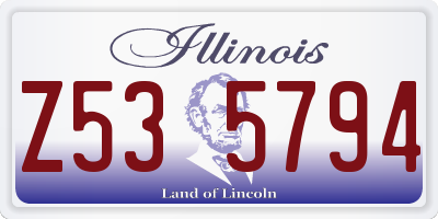 IL license plate Z535794