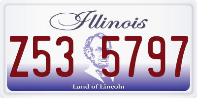 IL license plate Z535797