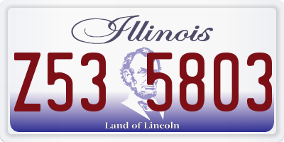 IL license plate Z535803