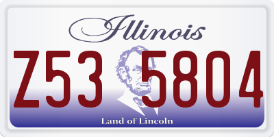 IL license plate Z535804