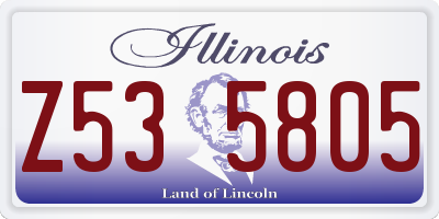IL license plate Z535805