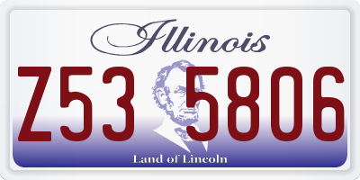 IL license plate Z535806