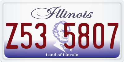 IL license plate Z535807