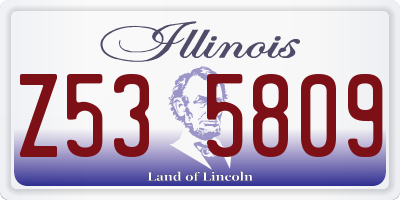 IL license plate Z535809