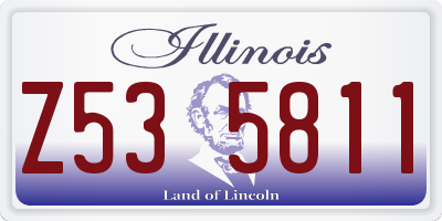 IL license plate Z535811
