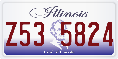 IL license plate Z535824