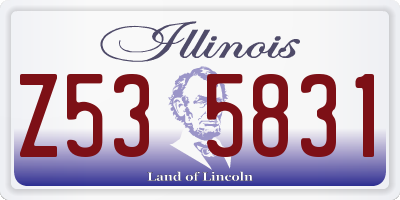 IL license plate Z535831