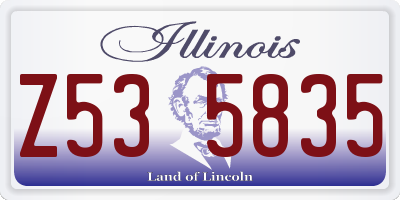 IL license plate Z535835