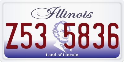 IL license plate Z535836