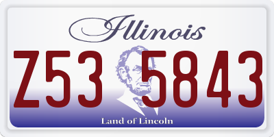 IL license plate Z535843