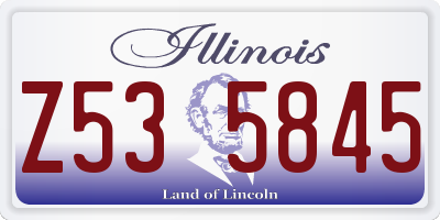 IL license plate Z535845