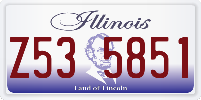 IL license plate Z535851