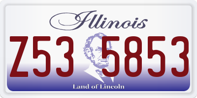 IL license plate Z535853