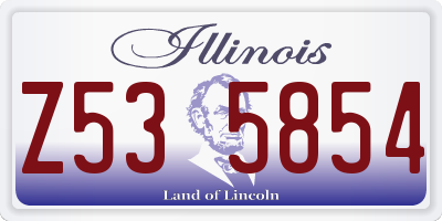 IL license plate Z535854
